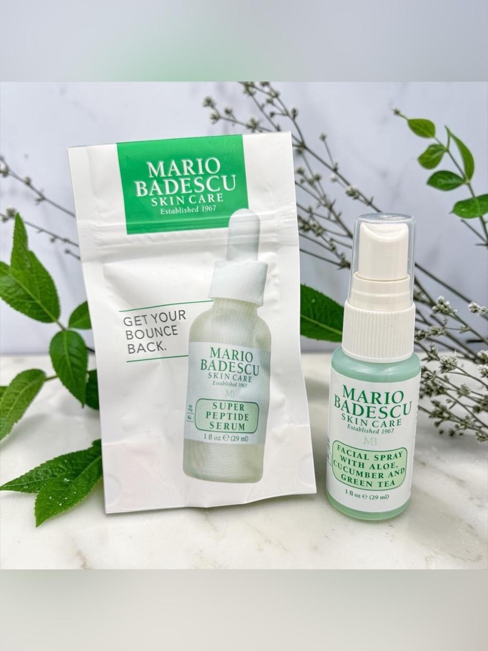 🥒MARIO BADESCU🥒2-Piece Facial Spray & Serum Set/NIP